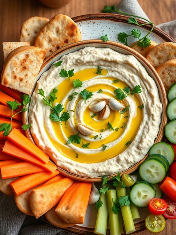 12 Delicious Hummus Variations You Can Easily Make at Home 4 garlic infused herb hummus recipe