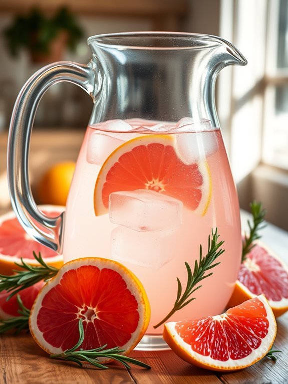 12 Refreshing DIY Flavored Water Recipes You Can Make at Home 10 grapefruit rosemary flavor infusion