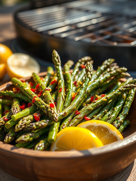 grilled asparagus with spice
