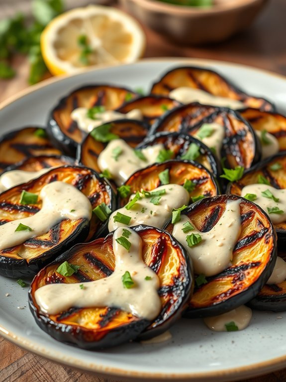 20 Delicious Mediterranean Diet Recipes You'll Adore for Healthy Eating 18 grilled eggplant with tahini