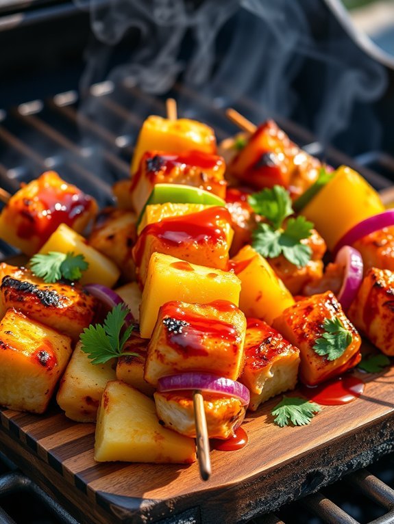 15 Irresistible Kabob Recipes Perfect for Your Next Party 7 grilled pineapple chicken skewers