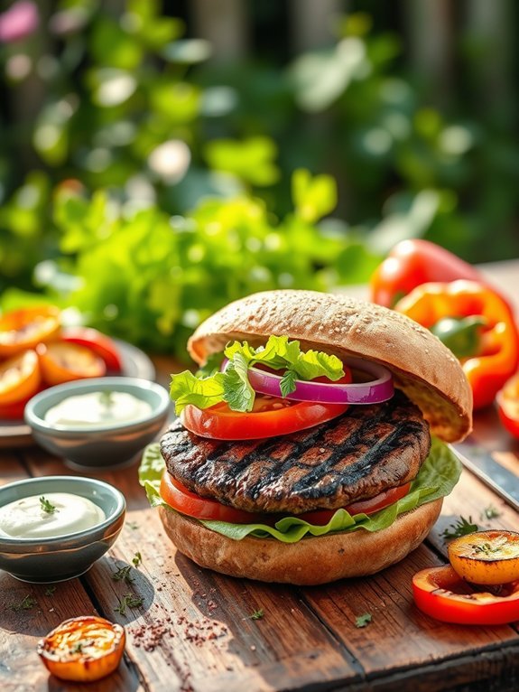 Top 15 Delicious Vegetarian Lunch Ideas for a Healthy Meal 12 grilled portobello mushroom burger