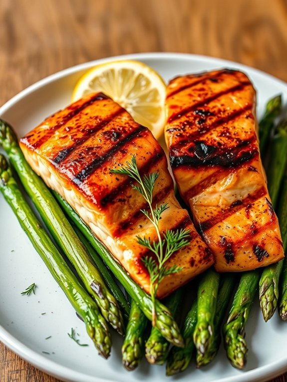 10 Clean Eating Detox Recipes to Purify Your Body 9 grilled salmon with asparagus