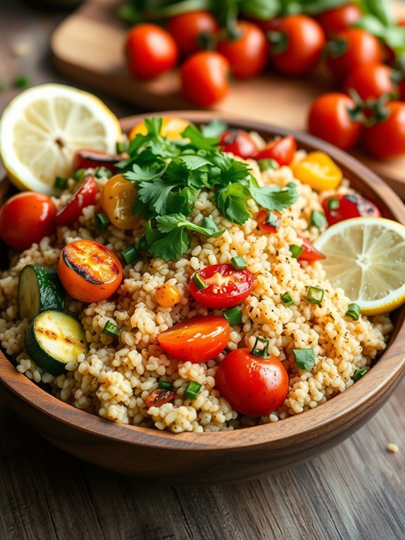 grilled vegetable quinoa salad