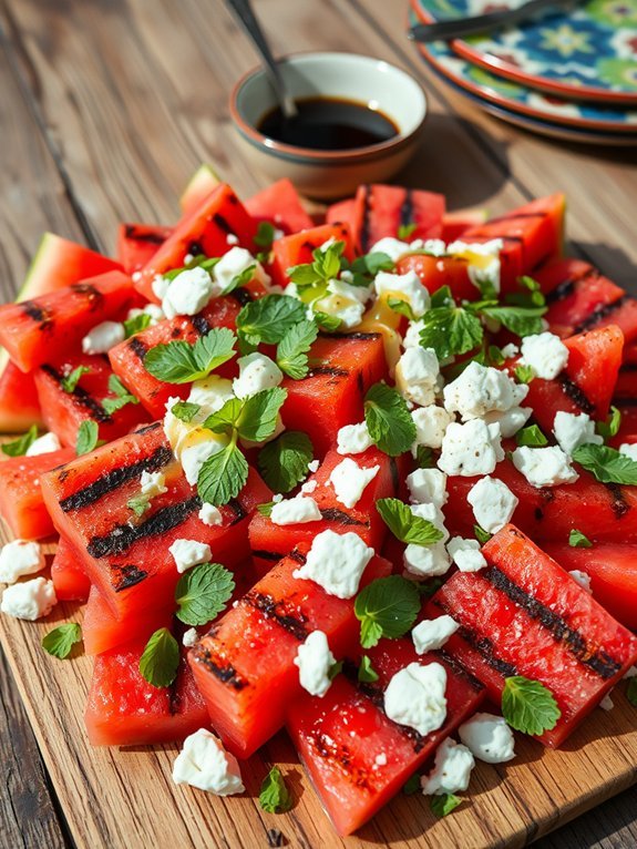 12 Delicious Fourth of July Recipes for Your Summer Celebration 2 grilled watermelon with feta
