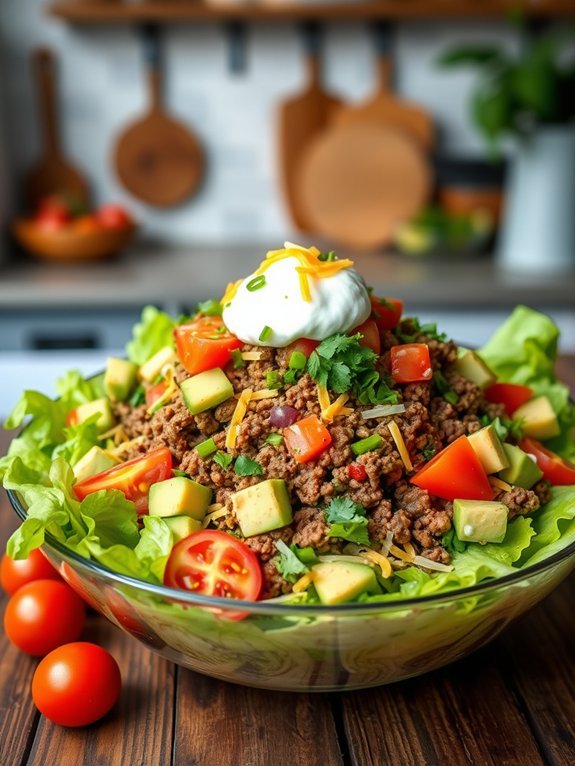 15 Delicious Keto Salad Recipes to Elevate Your Low-Carb Menu 14 ground beef taco salad