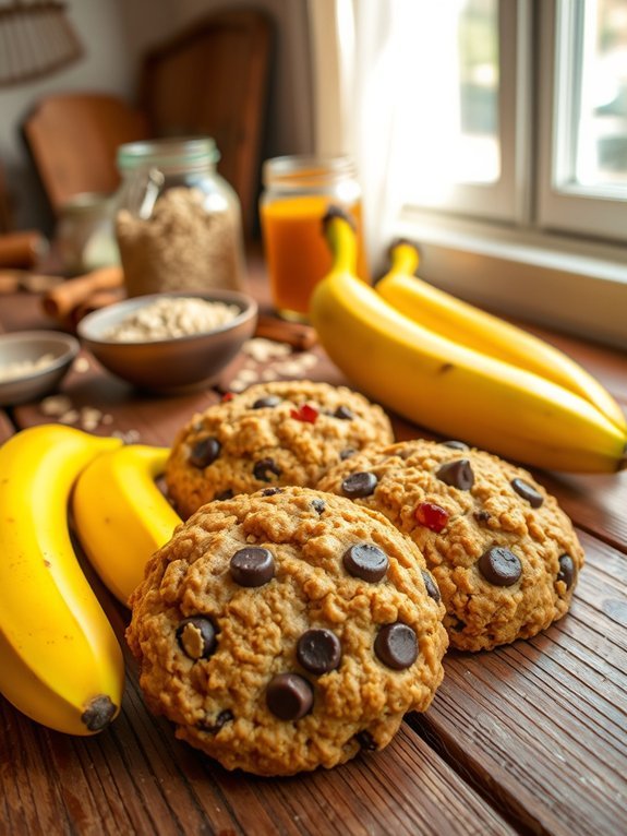 healthy banana oatmeal cookies