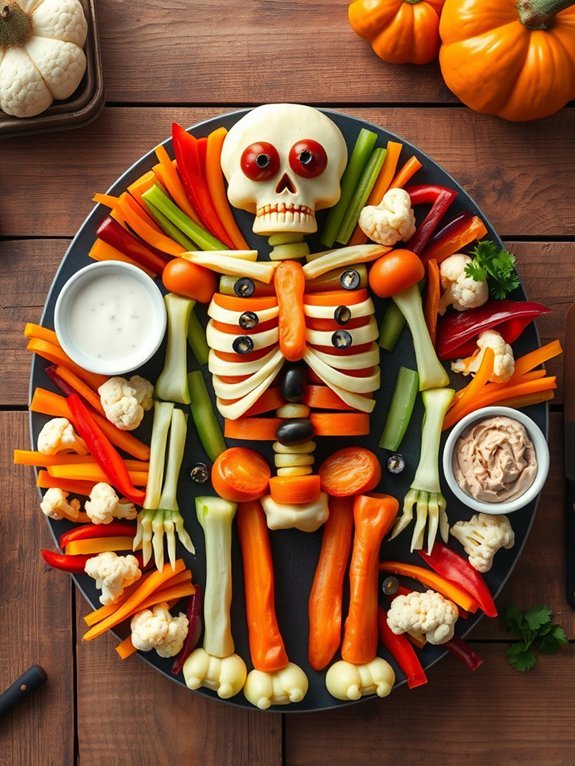 15 Spooky Halloween Treats for a Perfectly Spooky Celebration 12 healthy halloween vegetable display