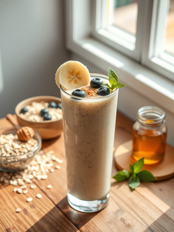 healthy oatmeal breakfast smoothie