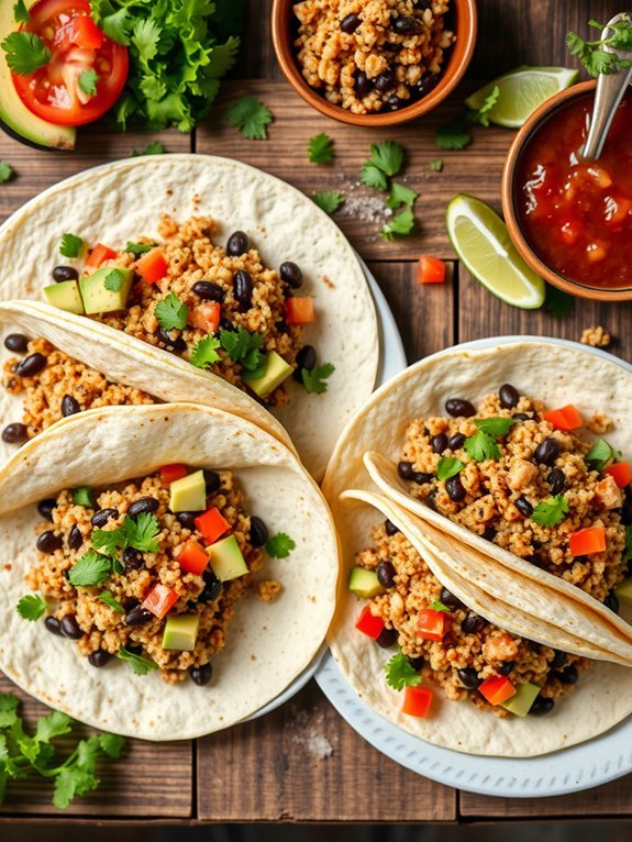 Quick and Easy Vegan Meals: 10 Delicious Recipes Ready in 30 Minutes 3 healthy quinoa bean tacos