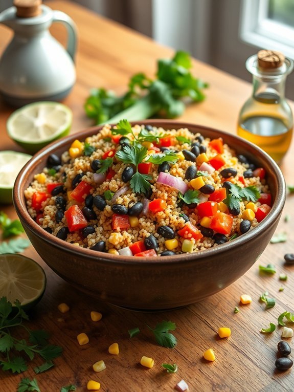 healthy quinoa black bean salad