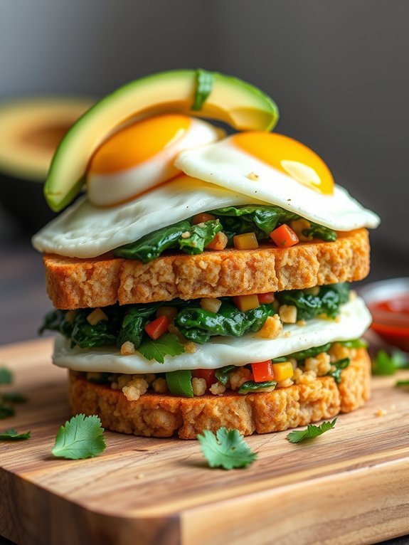 healthy quinoa egg sandwich