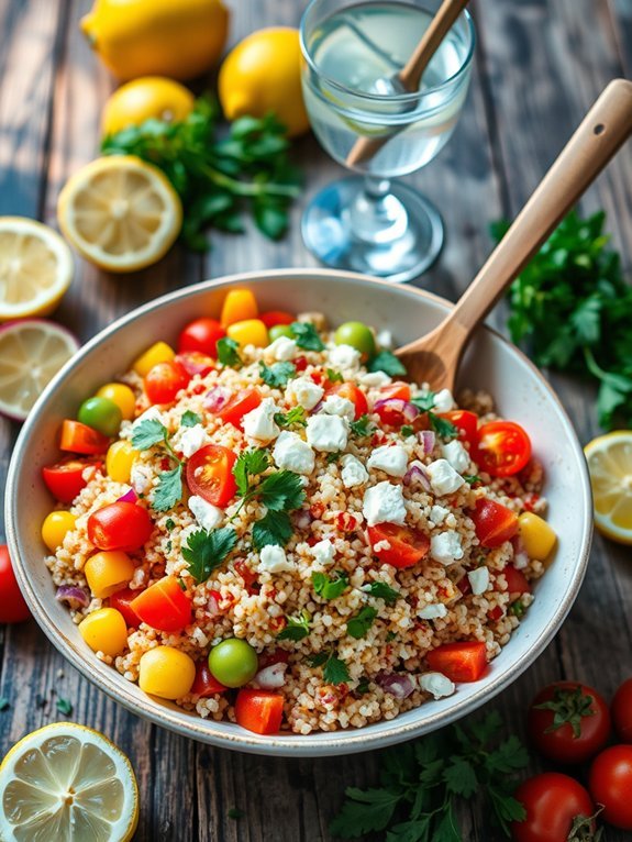 healthy quinoa vegetable mix