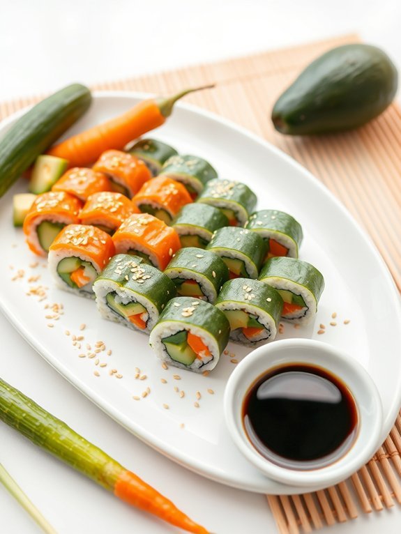 12 Fun and Creative Ways to Serve Vegetables to Kids 8 healthy vegetable sushi rolls