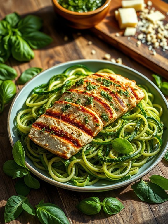 healthy zucchini pasta dish