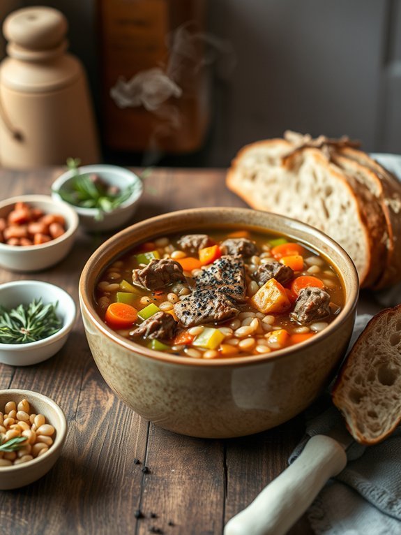 hearty beef barley soup