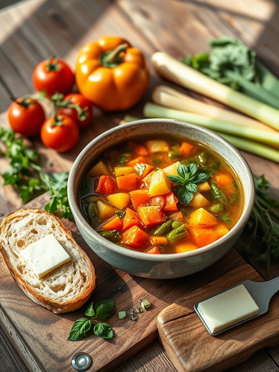 hearty homemade vegetable soup