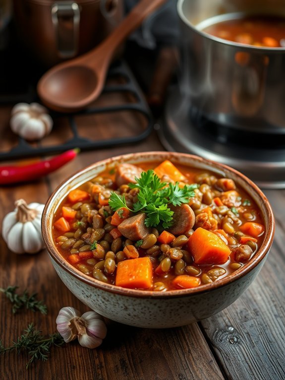 12 Affordable Meal Ideas for Feeding Large Families 11 hearty lentil sausage stew