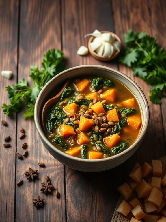 15 High-Protein Vegan Recipes for Healthy Eating 3 hearty lentil sweet potato stew