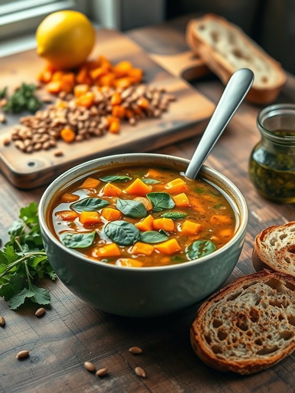 hearty vegetable lentil soup