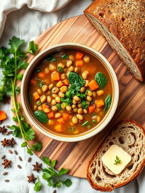 herb infused lentil soup recipe