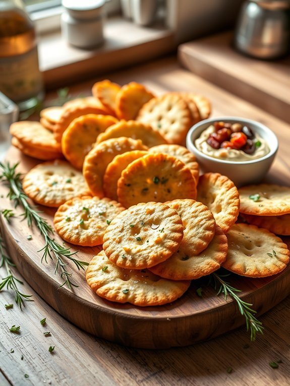 herb infused olive oil crackers
