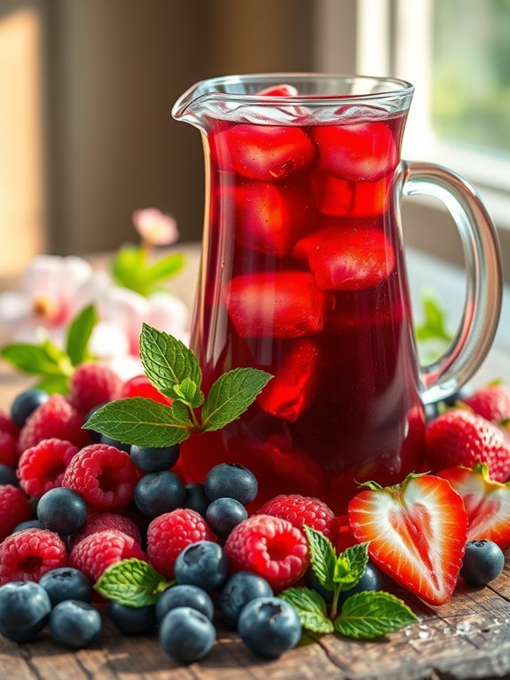 12 Refreshing DIY Flavored Water Recipes You Can Make at Home 13 hibiscus tea with berries