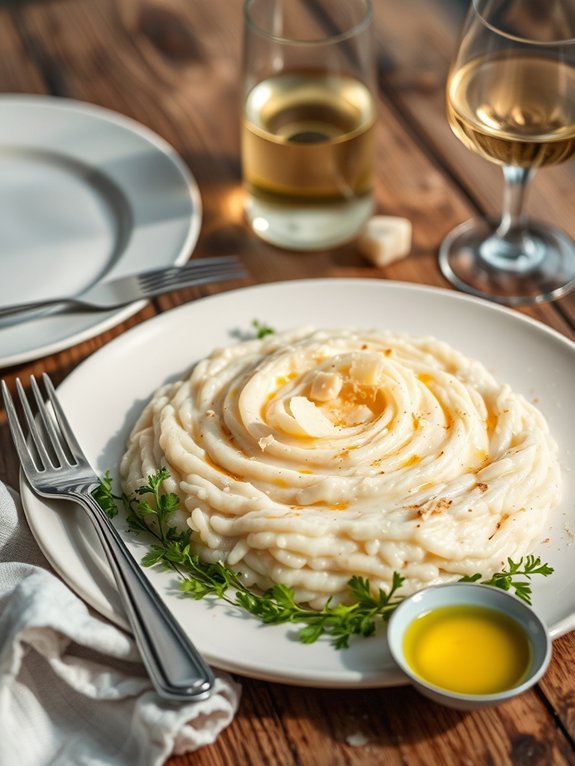 indulgent white truffle dish