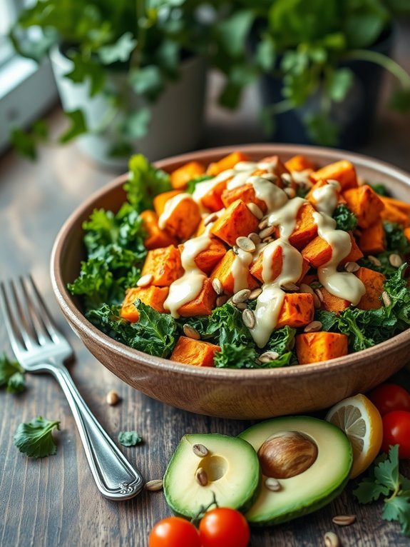 kale salad with tahini