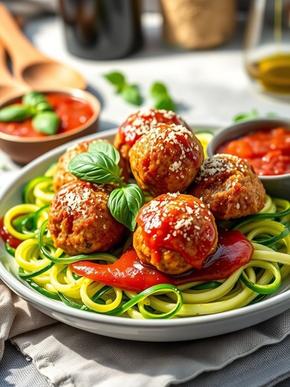 15 Delicious Keto Recipes to Satisfy Your Cravings Without Carbs 11 keto meatballs and zucchini