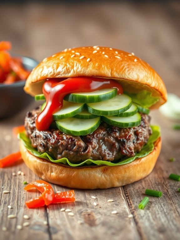 15 Delicious and Unique Burger Recipes for Perfect Grilling 16 korean inspired beef burger