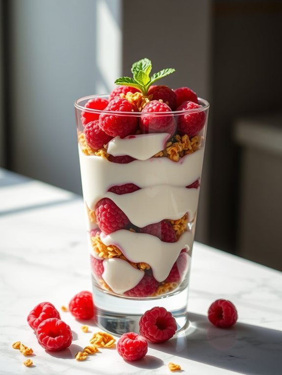 10 Delicious and Healthy Recipes Using Fresh Berries 6 layered raspberry yogurt treat