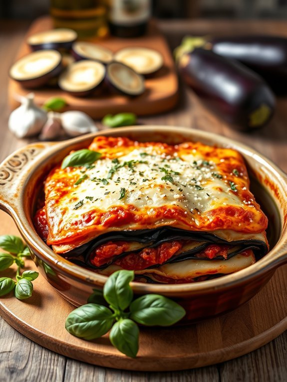 layered vegetable pasta dish