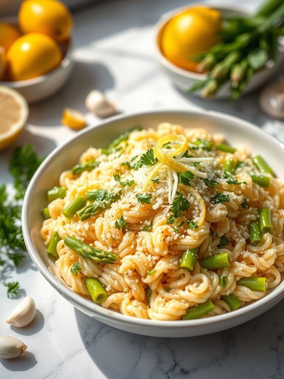 15 Gourmet Pasta Recipes You Can Easily Create at Home 11 lemon flavored asparagus orzo dish
