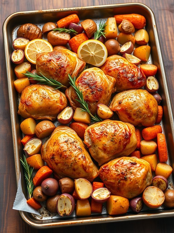 15 Quick and Easy Sheet Pan Recipes for Hassle-Free Meals 2 lemon herb chicken dinner