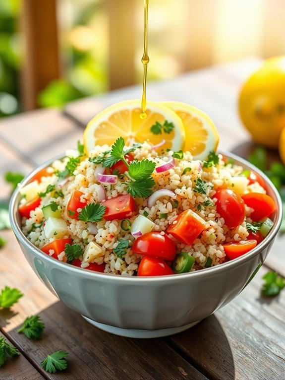 lemon herb quinoa salad