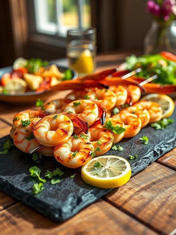 lemon herb shrimp skewers