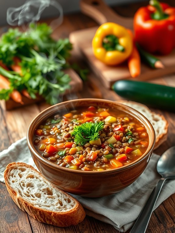 12 Filling High-Fiber Recipes to Help You Stay Satisfied 4 lentil filled vegetable broth