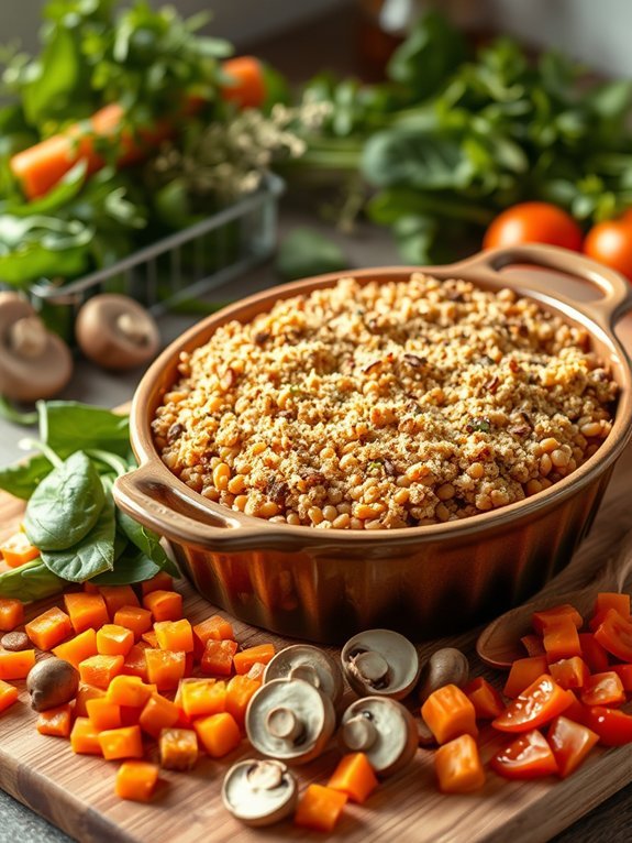 lentil mushroom casserole recipe