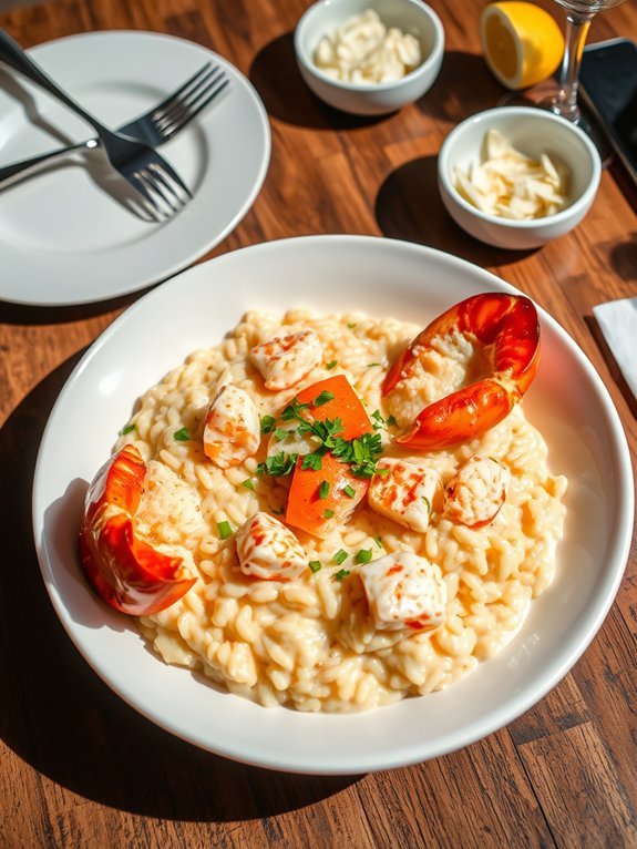 lobster infused creamy risotto