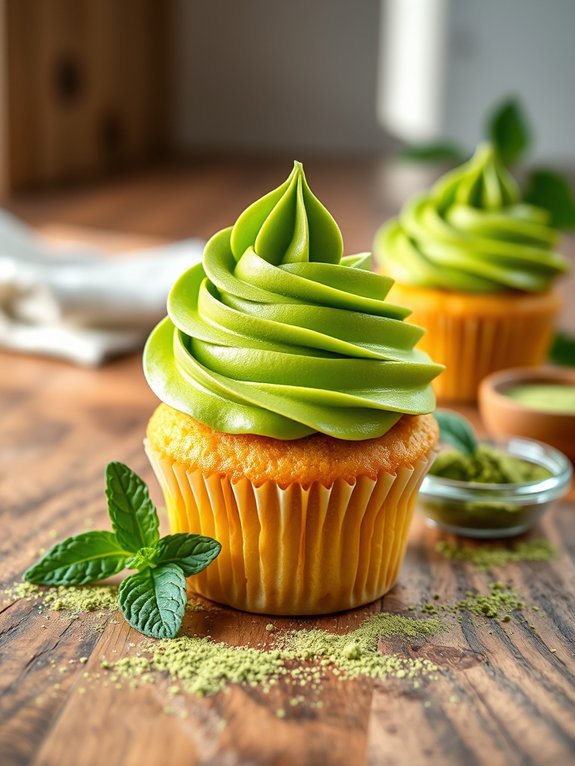12 Delicious Cupcake Frosting Recipes for Every Occasion 8 matcha green tea icing