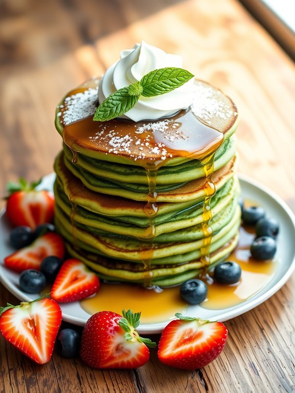 matcha green tea pancakes