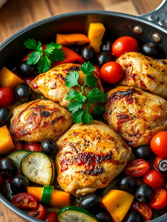 15 Easy One-Pan Meals for Minimal Cleanup 7 mediterranean chicken in one pan