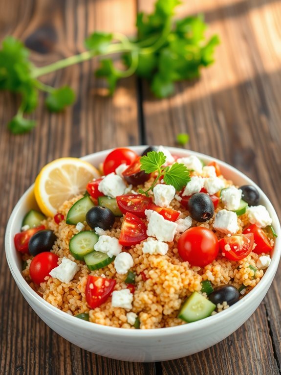 10 Delicious Vegetarian Slow Cooker Recipes for Easy Meal Prep 5 mediterranean inspired healthy salad