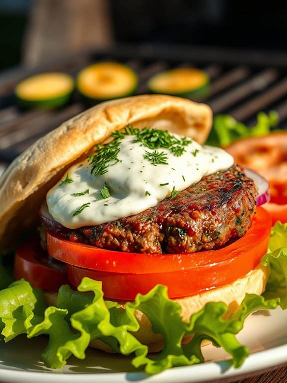 15 Delicious and Unique Burger Recipes for Perfect Grilling 3 mediterranean lamb burger recipe