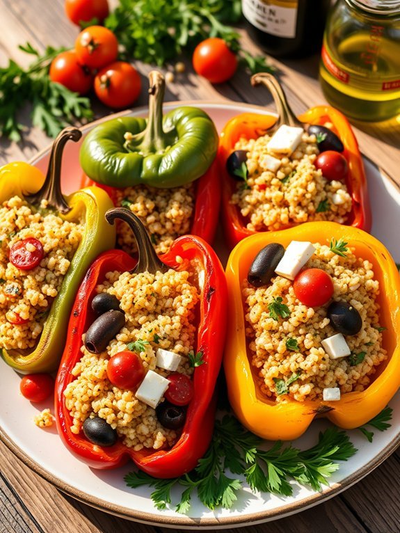 15 Delectable Grilled Side Dishes to Enhance Your BBQ Experience 8 mediterranean stuffed peppers recipe