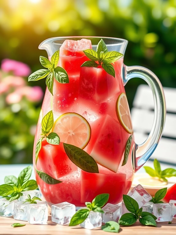 12 Refreshing DIY Flavored Water Recipes You Can Make at Home 8 melon basil drink recipe