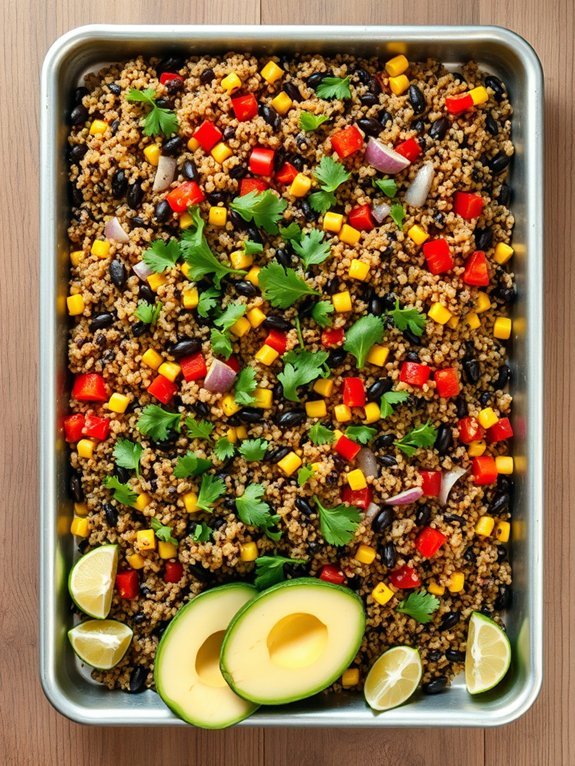 15 Quick and Easy Sheet Pan Recipes for Hassle-Free Meals 4 mexican quinoa and beans