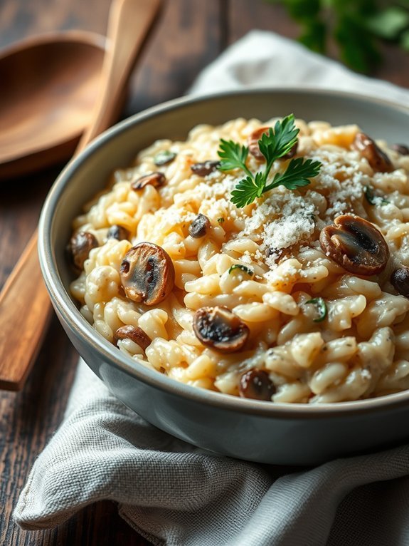 10 Budget-Friendly Vegetarian Recipes for Saving Money 4 mushroom infused creamy rice