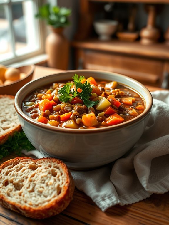 10 Delicious Vegetarian Slow Cooker Recipes for Easy Meal Prep 2 nutritious lentil vegetable stew
